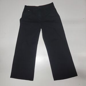 Vintage FUBU Y2K Women's Black Pants Jeans Baggy Size 6, 28 Denim Excellent Cond